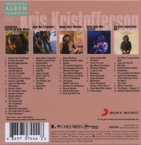 Original Album Classics - Kris Kristofferson 5-CD Box Set with Mini LP Artwork