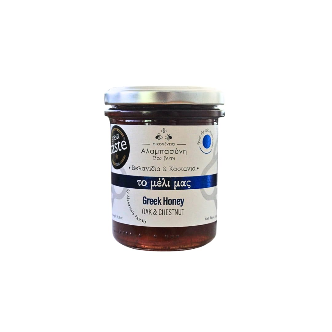 Alabasinis Family Raw Unfiltered Greek Oak & Chestnut Honey | 250g