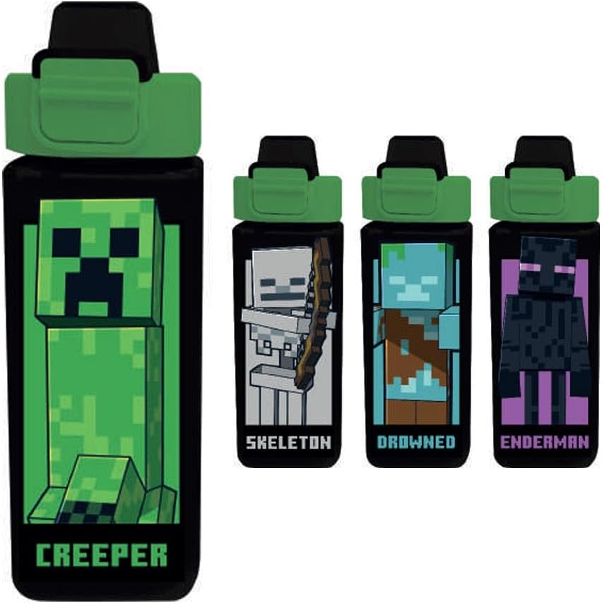 Kids Licensing Minecraft Click Top Water Bottle 500 ml (MC00014)