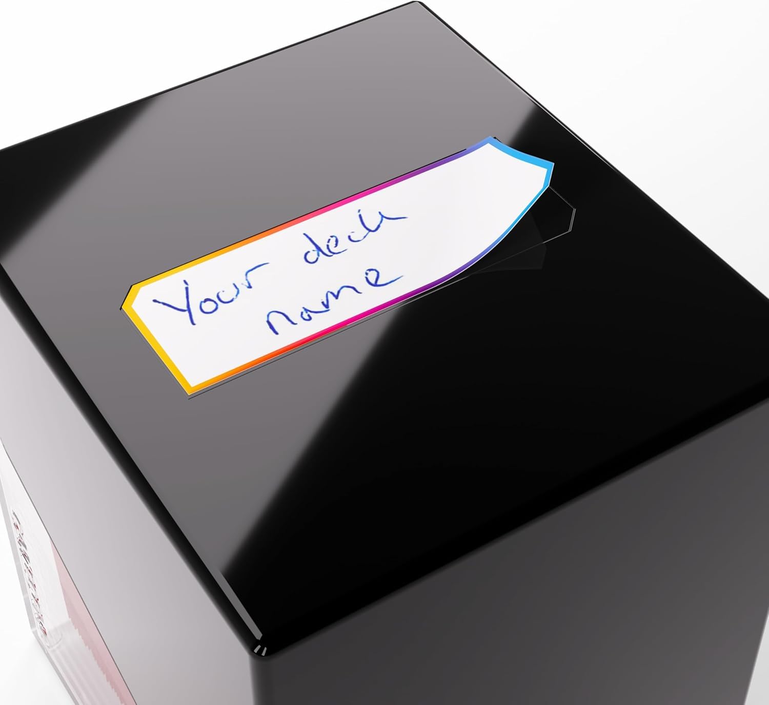 Gamegenic Bastion 100+ XL Deck Box - Secure Storage for 100+ Double-Sleeved Cards | Black/Clear 4