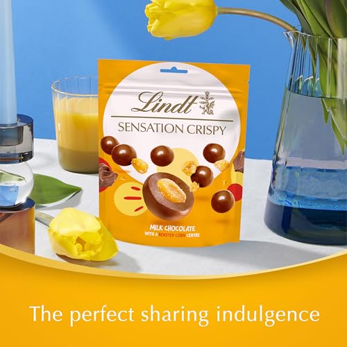 Lindt Crispy Corn Sensations - Milk Chocolate with Toasted Corn 140g Pouch 5