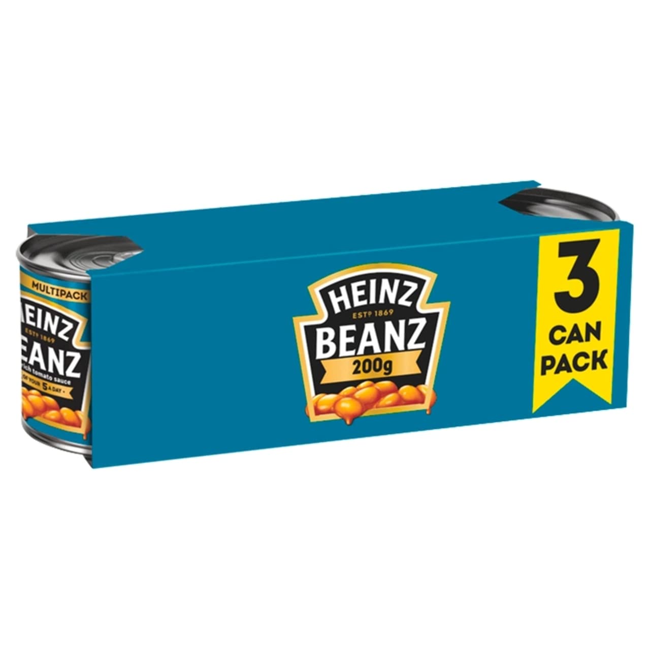 HEINZ Baked Beans - 600g Multipack (3x200g) | High Fibre | Vegan