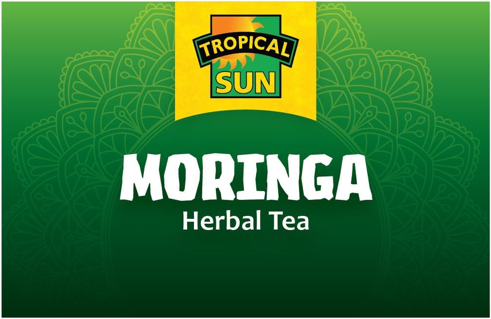 Tropical Sun Moringa-Tee, 100 % getrocknete Moringa Oleifera-Blätter, koffeinfreier Kräutertee, 1 Schachtel mit 20 Teebeuteln