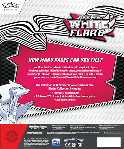 Pokémon-Sammelkartenspiel: Scharlachrot & Violett – Weißes Feuer – Ordnersammlung mit Reshiram-Artwork