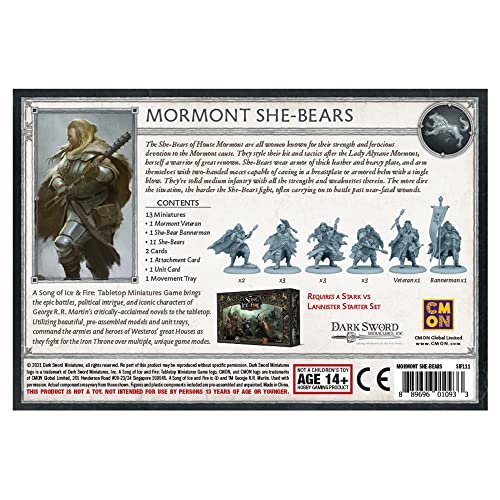 CMON A Song of Ice and Fire: Tabletop Miniatures Game - Mormont She-Bears Unit Box