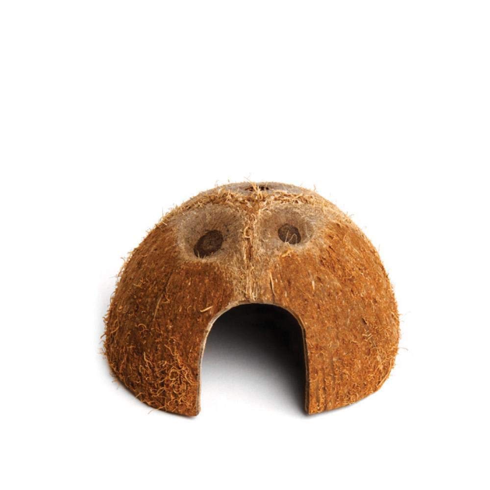 Komodo Coconut Den Hideout - Acrylic, Brown | Essential Reptile Shelter