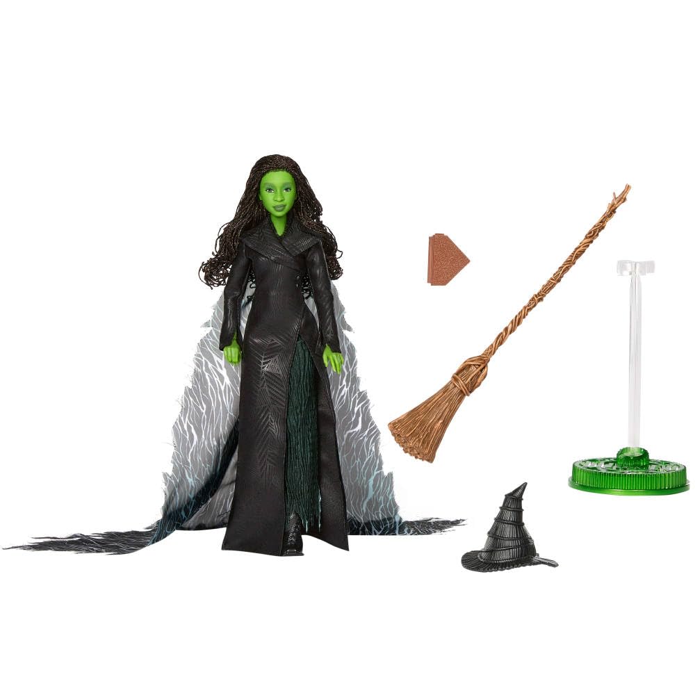 Mattel Wicked: Part 2 Elphaba Deluxe Fashion Doll with Removable Outfit and 4 Accessories - JFM12 3