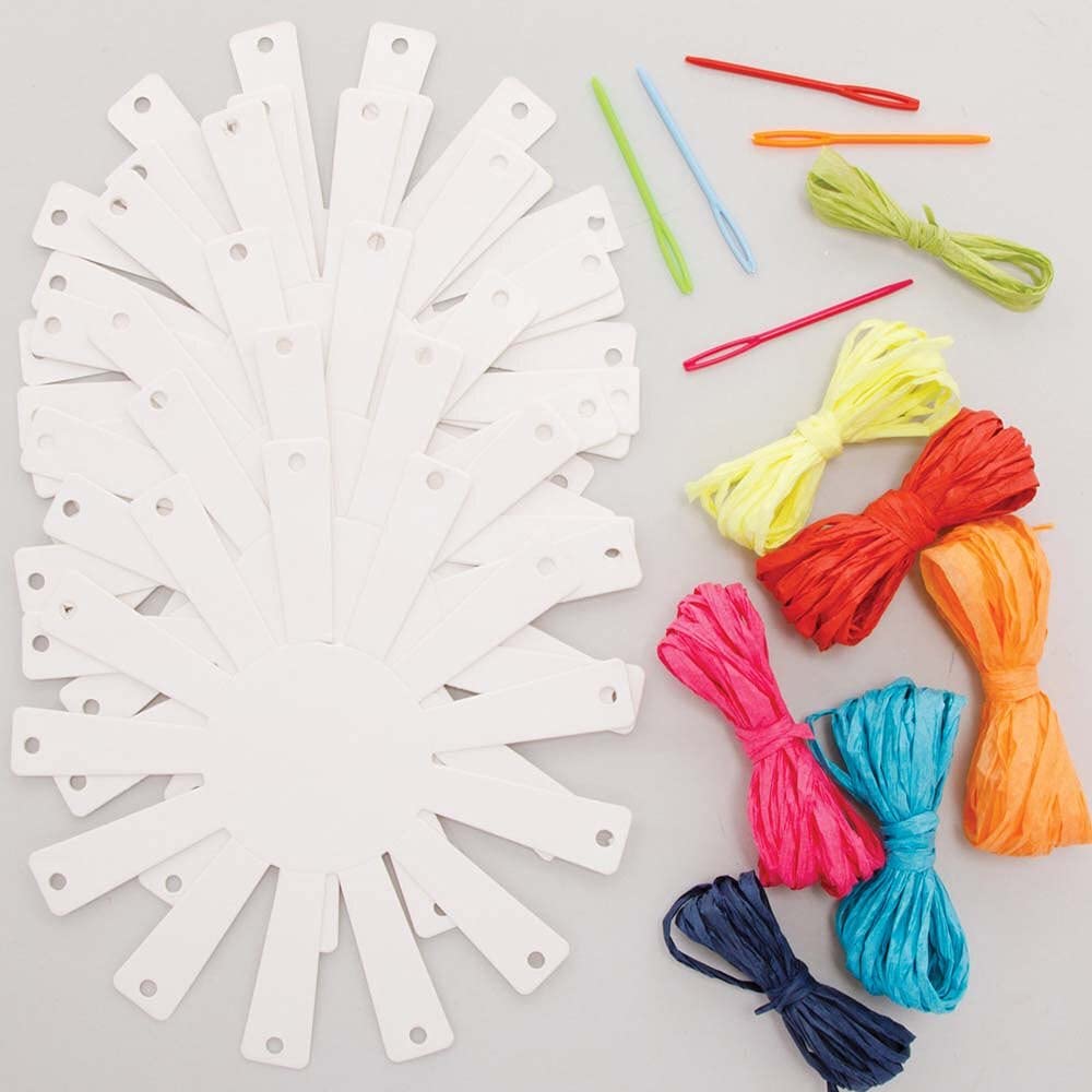 Baker Ross Rainbow Craft Weaving Baskets - Pack of 5, Arts & Crafts Kit for Kids Ages 5+ 6