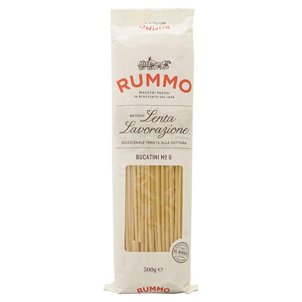 Rummo Bucatini No.6 Pasta - Authentic Italian Flavour | 500g | Long Pasta