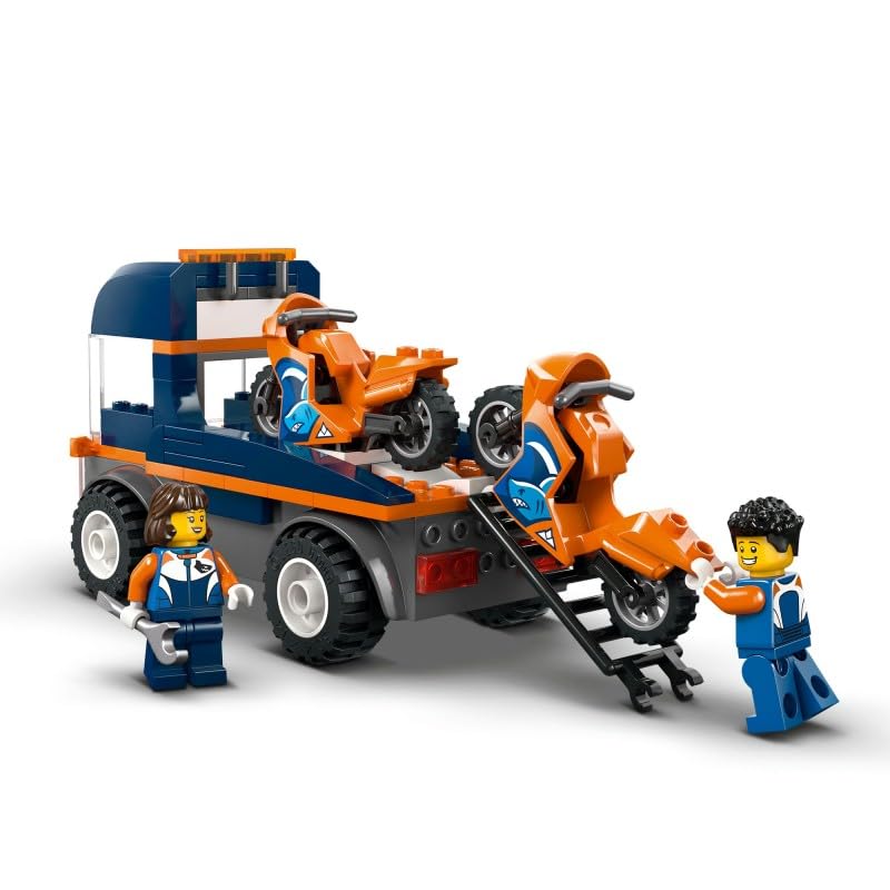 LEGO City Motorcycle Transporter Building Set 60491 for Ages 4+ | Includes Truck, 2 Motorcycles & 2 Minifigures 4