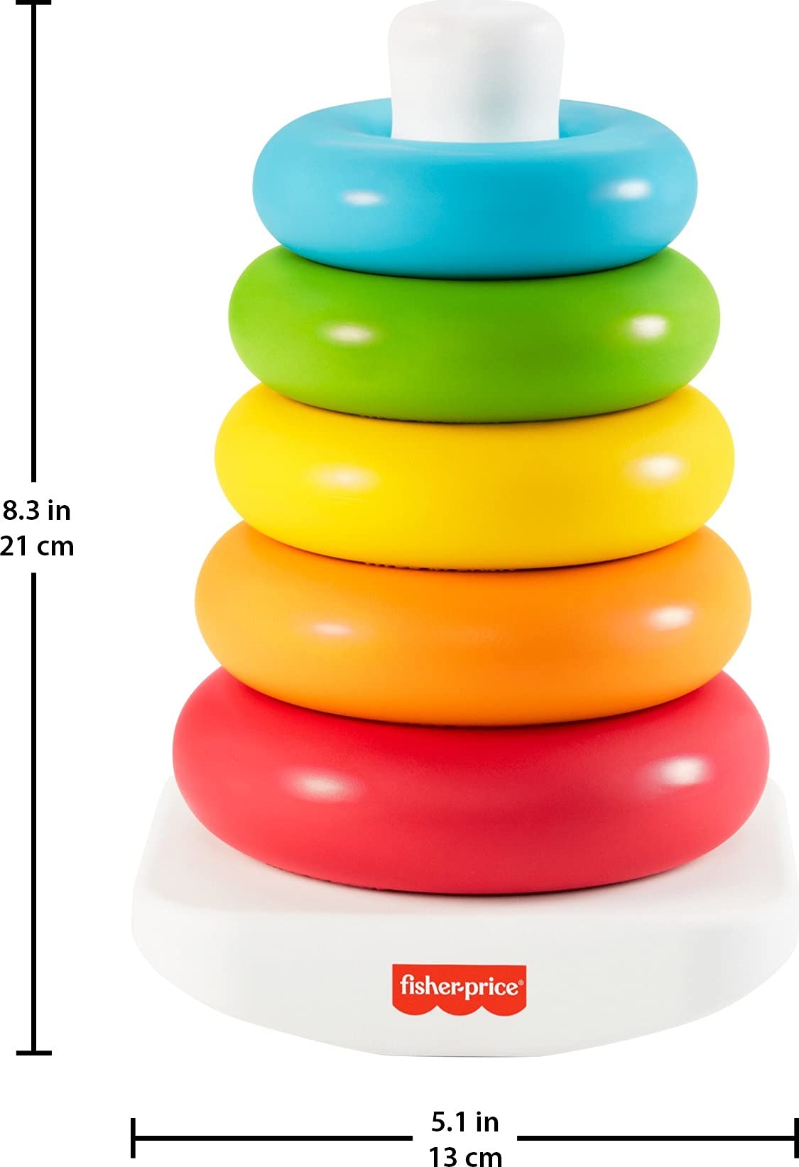 Fisher-Price Eco Rock-a-Stack Stacking Toy | 5 Rings | Ages 6 Months+ 7