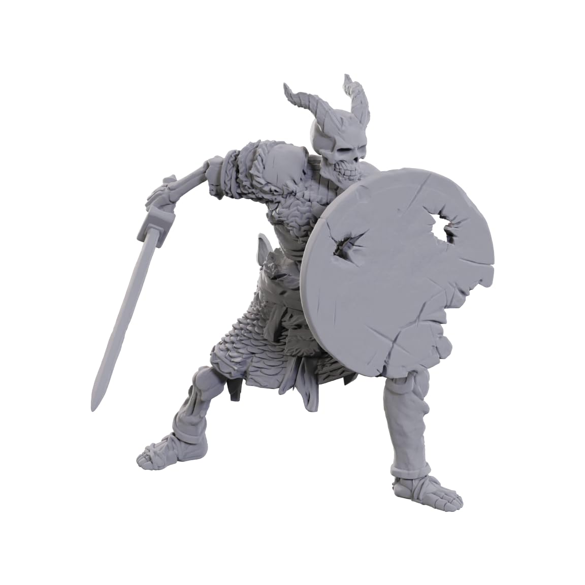 WizKids Nolzur's Marvelous Miniatures - Tiefling Skeleton (Wave 23) | Unpainted Plastic Figure