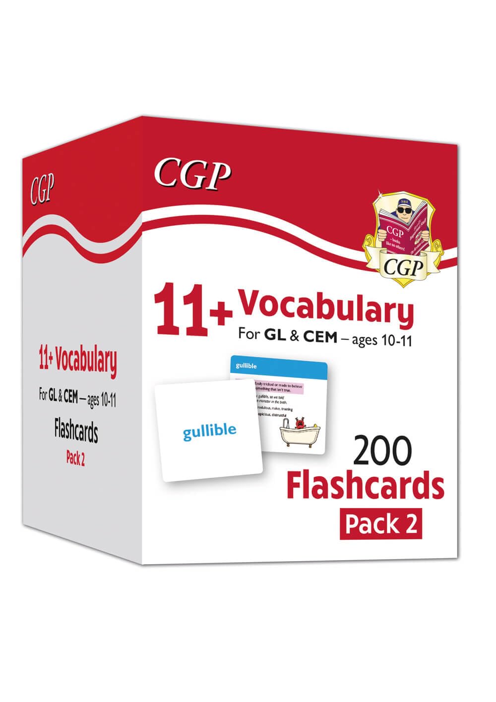 Coordination Group Publications Ltd (CGP) 11+ Vocabulary Flashcards Pack 2 - Ages 10-11 | 199 Cards | English