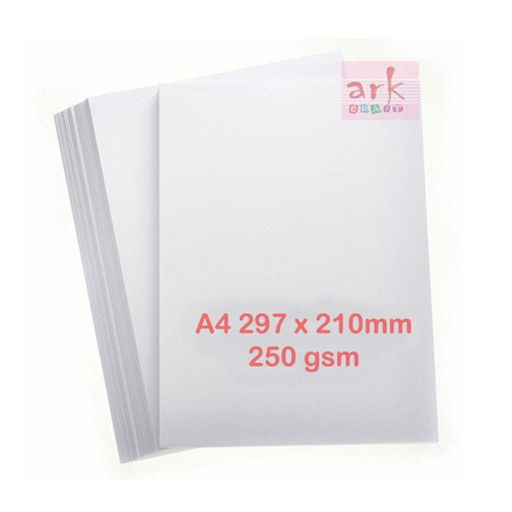 ARK A4 250gsm Smooth White Printer Card | 100 Sheets | Inkjet & Laser Compatible