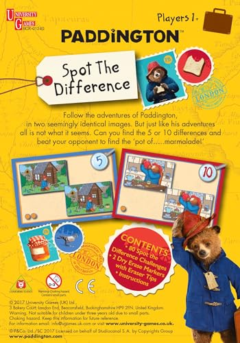 Paddington Bear Spot the Difference Game - 80 Challenges Board Game 7