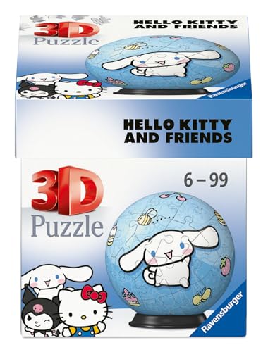 Ravensburger Hello Kitty Cinnamoroll 3D Puzzle Ball - 54 Pieces | Ages 6+ | 7.5cm Diameter