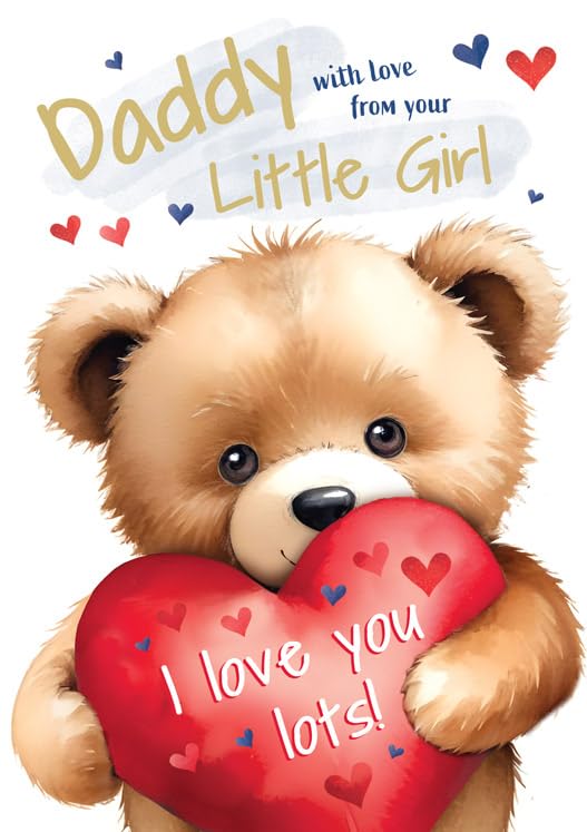 Piccadilly Greetings Father's Day Card - Daddy With Love From Little Girl | 9 x 6 Inches 1