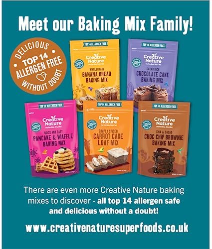 Creative Nature Gluten Free Banana Bread Cake Mix | Top 14 Allergens Free | 250g 7
