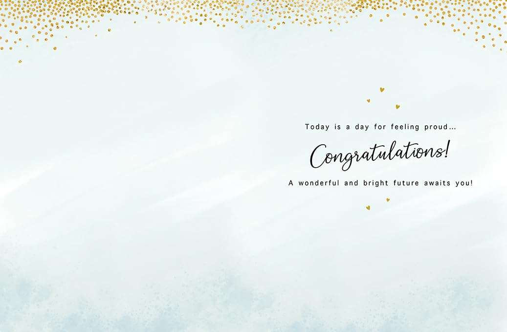 Piccadilly Greetings Graduation Card for Women | 8 x 6 Inch | Congratulations Theme 2