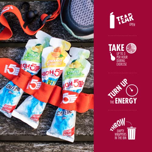 HIGH5 - Energy Gel Aqua Quick Release Energy Gel with Natural Fruit Juice (20 x 66g Sachets, Berry Flavor) 4