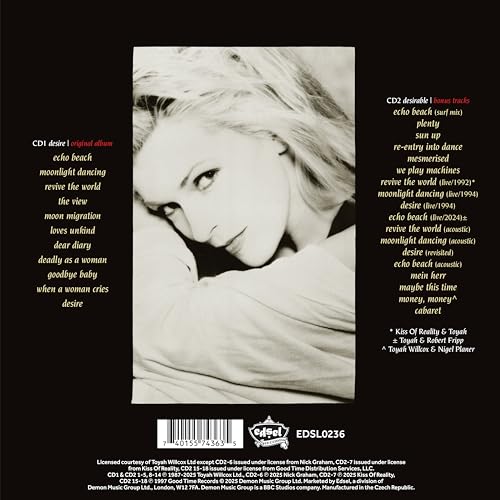 Toyah – Desire 2CD Deluxe Gatefold-Verpackung 3