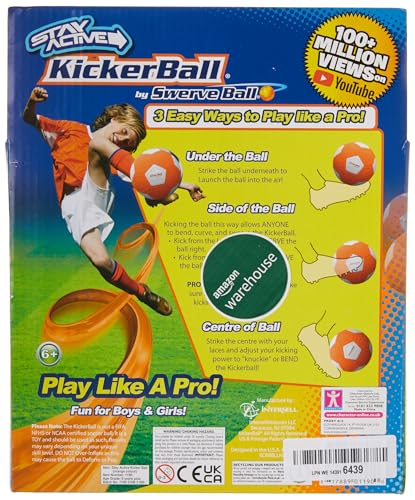 KickerBall 1190 - Aerodynamic Football for Swerving, Curving & Bending Tricks | Ages 6+