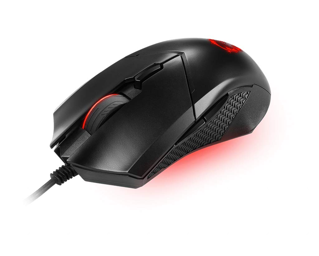 MSI Clutch GM08 Gaming Mouse - 4200 DPI Optical Sensor, Adjustable Weight, 6-Button Symmetrical Design, Red LED, 92g - Wired 4