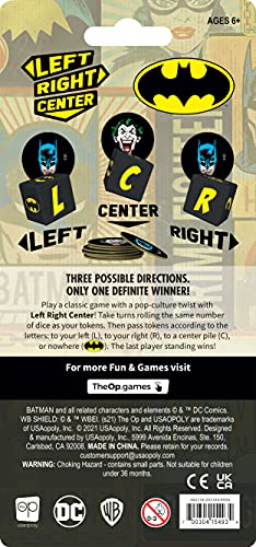 USAopoly Batman Edition Left Right Center Dice Game (LR010-103-002103-24)