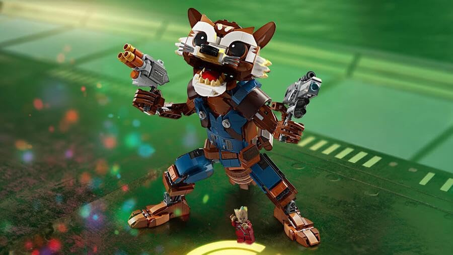 LEGO Marvel Rocket & Baby Groot Buildable Action Figure Toy Set - 10+ 7