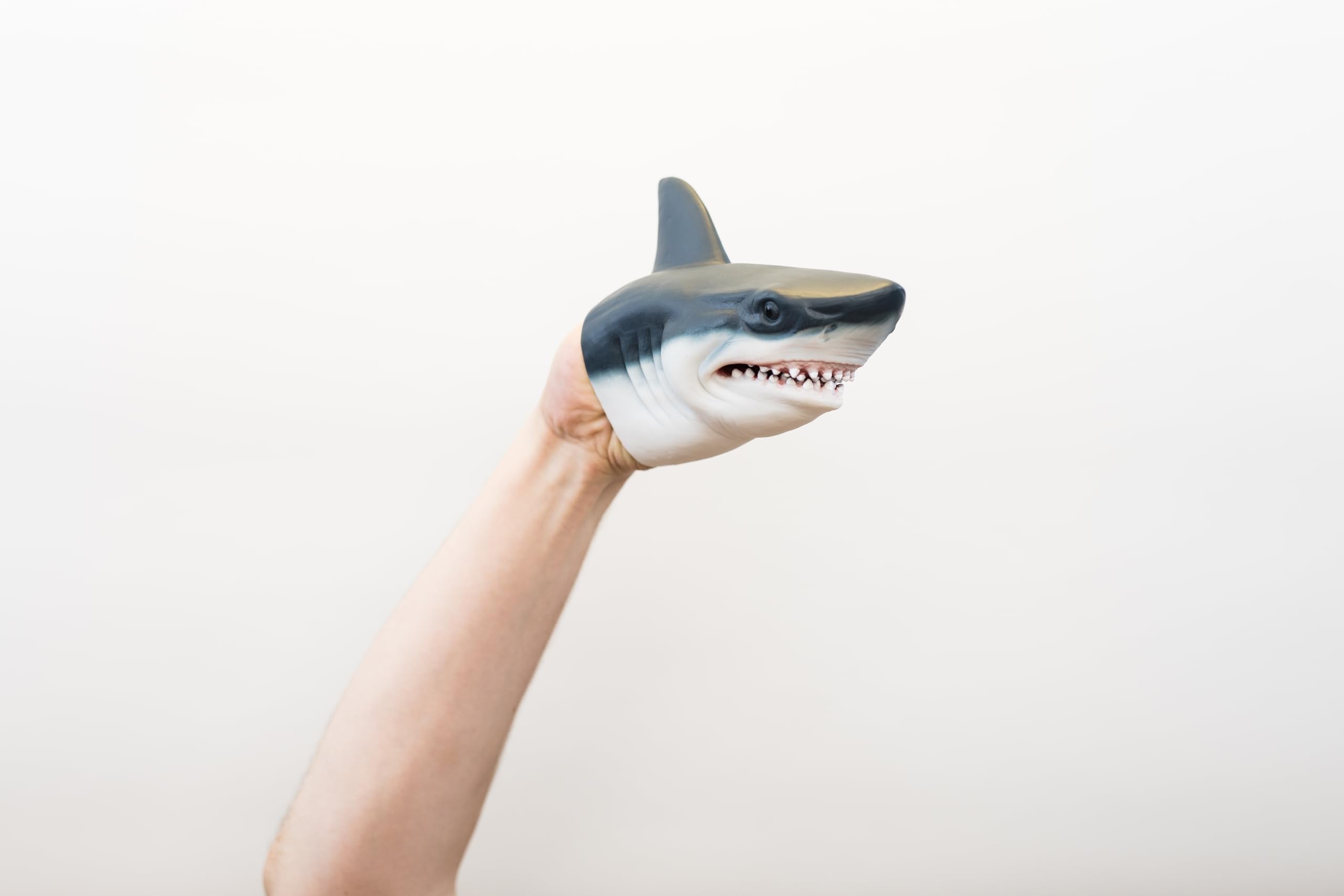 Wild Thingz Shark Hand Puppet - Miniature Size | Safe Rubber Material | Ages 3+ 2