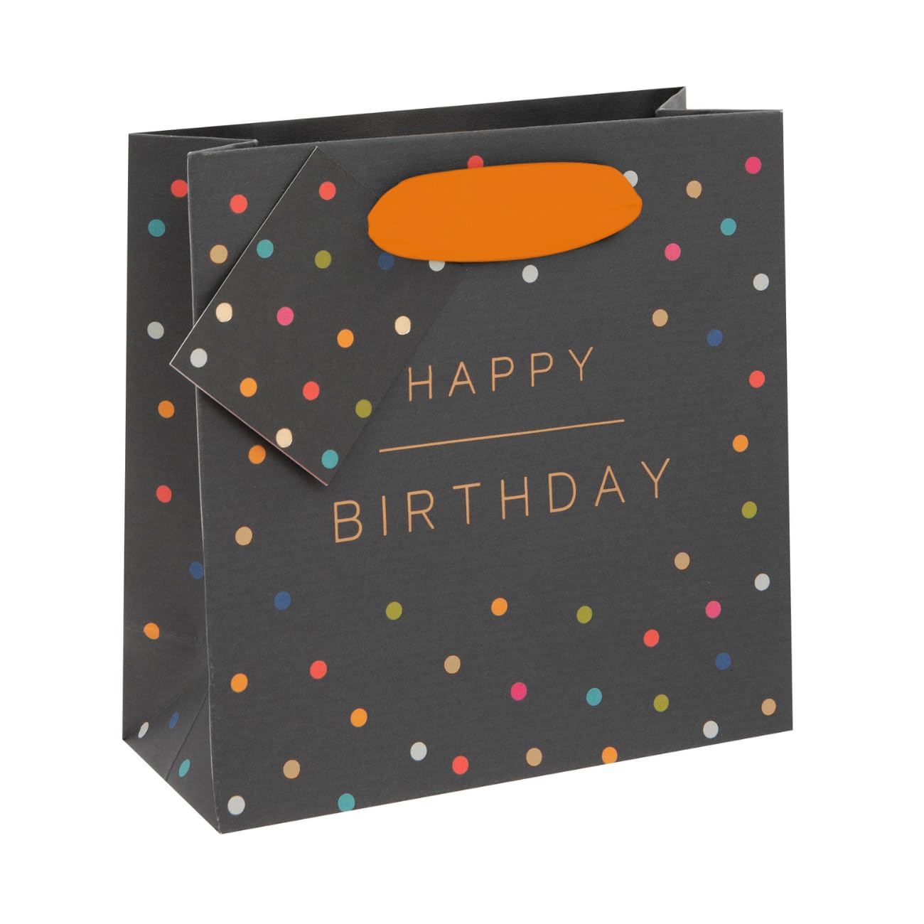 Glick Luxury Small Gift Bag - Happy Birthday Spots | 14cm x 14cm x 6cm | 210 GSM Paper