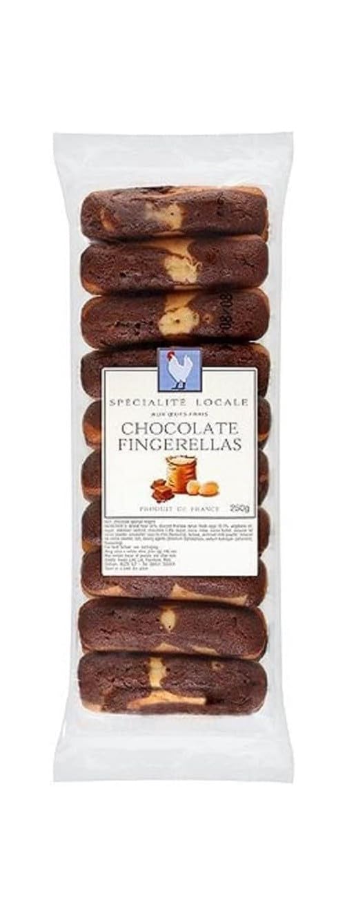 Specialite Locale Chocolate Fingerellas Sponge Cake Bars - Chocolate & Vanilla Flavour | 250g 1