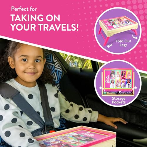 Barbie 2-in-1 Writing Board - Magnetic Whiteboard & Lap Tray for Kids 3+ 11
