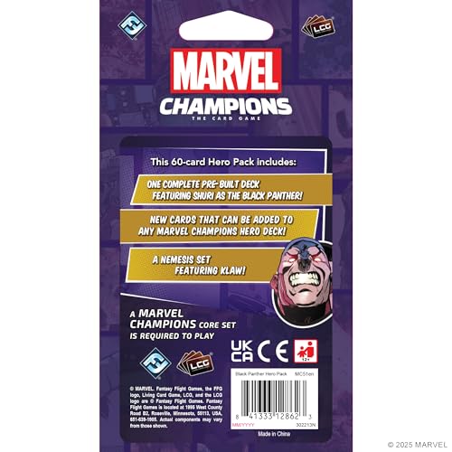 Fantasy Flight Games Marvel Champions: The Card Game Black Panther Hero Pack 3