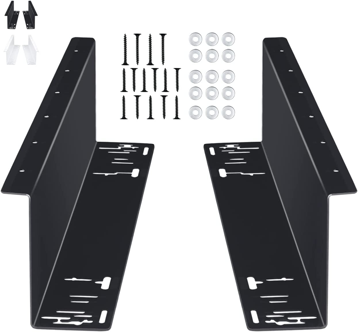 Tera Alloy Steel Under Counter Cash Drawer Mounting Bracket | Black | Fits Most Drawers
