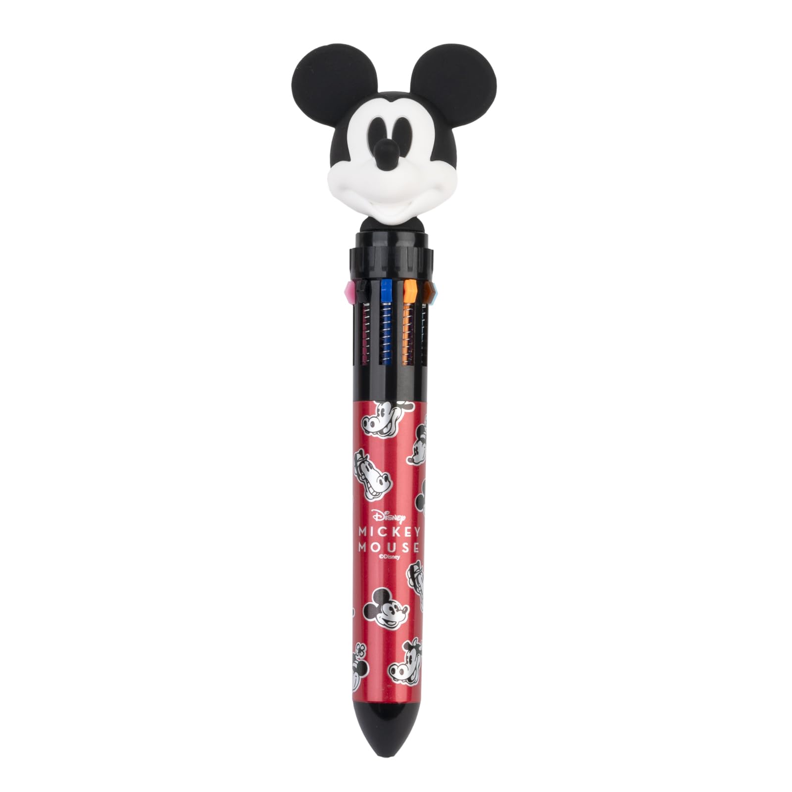 Grupo Erik Disney Mickey Mouse 10-in-1 Retractable Ballpoint Pen | 0.5mm Line Size | 10 Ink Colors