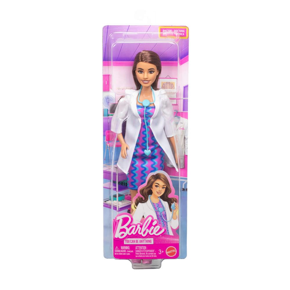 Barbie Careers Doctor Doll - Role Play Toy with Removable Coat & Stethoscope for Kids 3+ 3