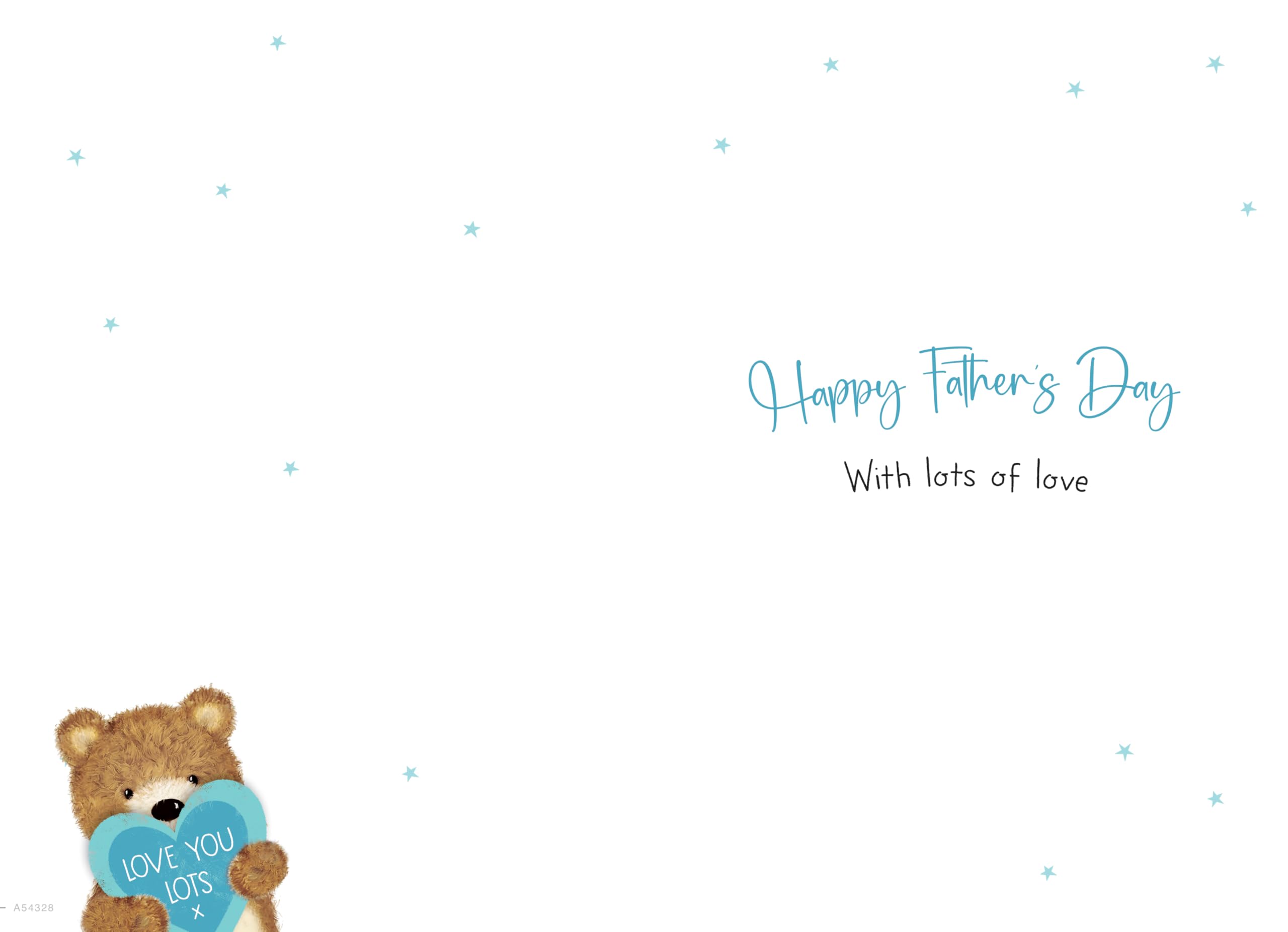 Piccadilly Greetings Father's Day Card for Daddy from Boy | 9 x 6 Inches | Blue