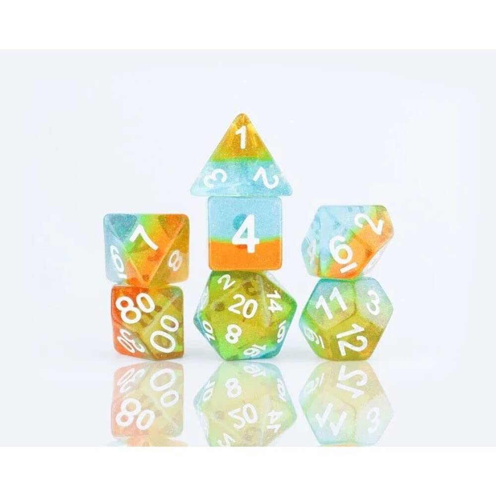 Sirius Dice Celestial Ocean Dusk Dice Set of 7 Polyhedral Dice | Reading Age 6+ 1