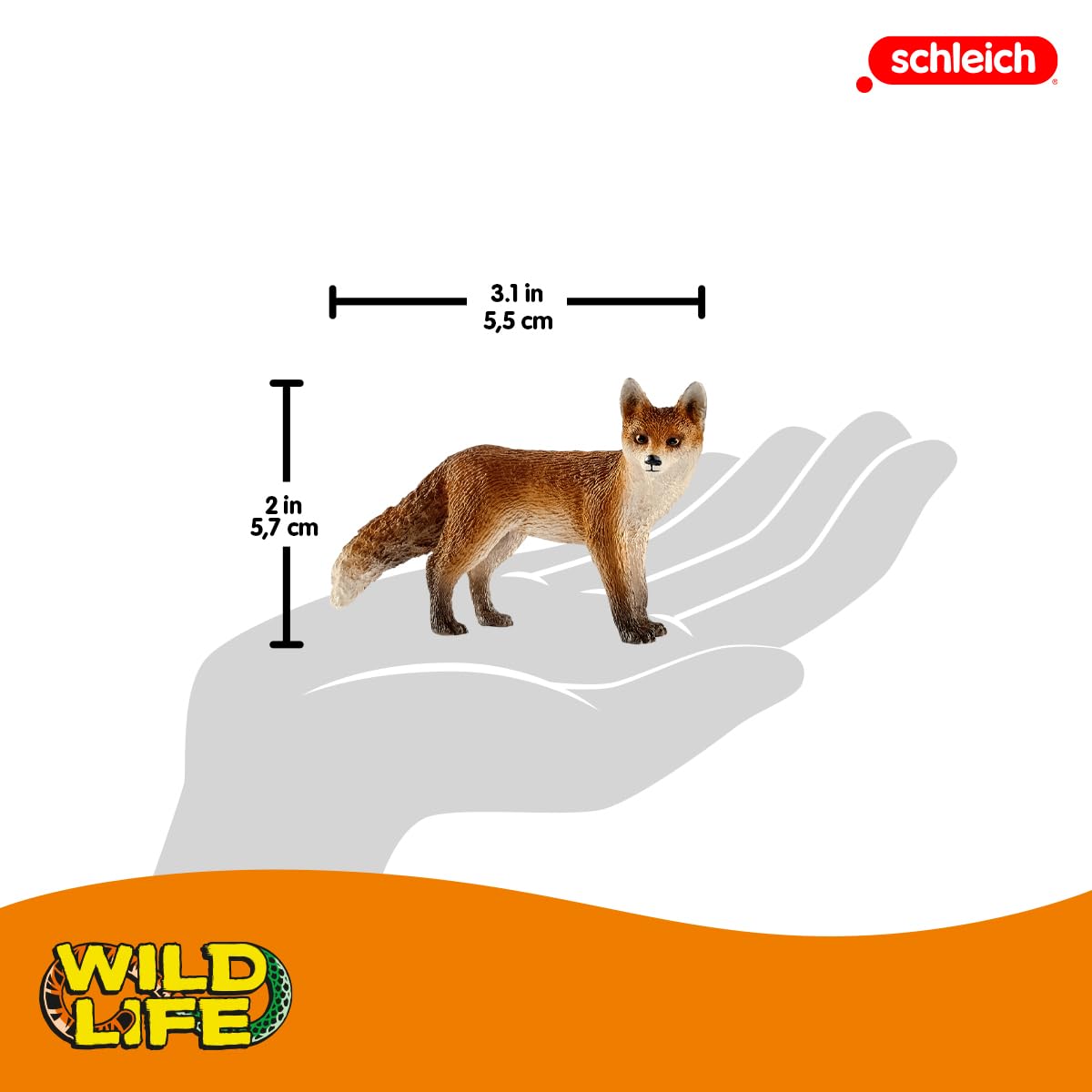 Schleich 14782 Wild Life Fox Figurine - Ocean Tides, Ages 3+