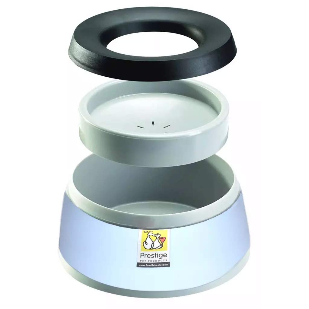 Road Refresher Non Spill Pet Water Bowl - Eliminates Spills & Slobber | Size S | Blue 2