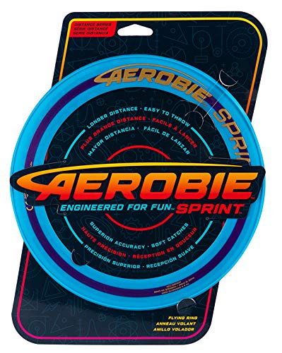 Aerobie Sprint Ring 10'' Flying Disc - High Quality Construction | Flies Enormously Far | Assorted Colours