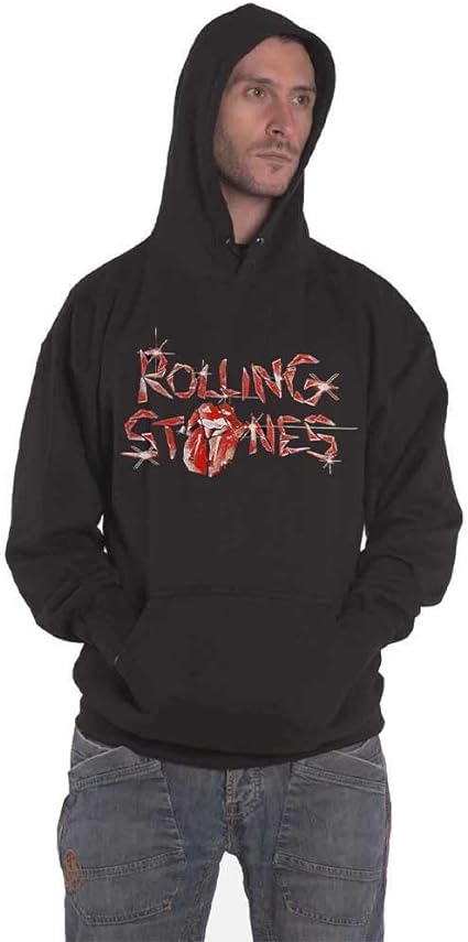 The Rolling Stones Unisex Pullover Hoodie: Hackney Diamonds Glass Logo (Rückendruck)