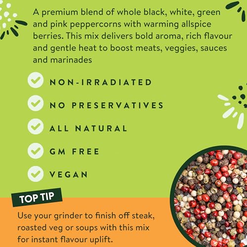 JustIngredients 5 Pepper Mix Whole Peppercorns - Aromatic Blend with Allspice | 250g 3