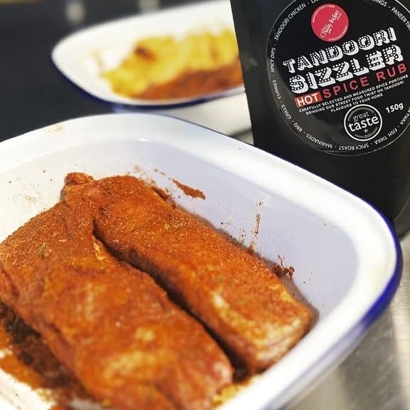 THE CHEEKY INDIAN - Tandoori Sizzler Hot Spice Rub 150g 10