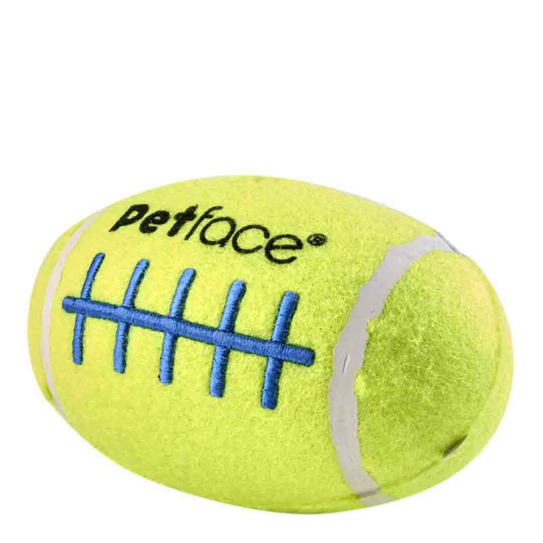 Petface Squeaky Rugby Tennis Ball Dog Toy - Durable, Nonabrasive Felt for Small Breeds | 1 Pack 4