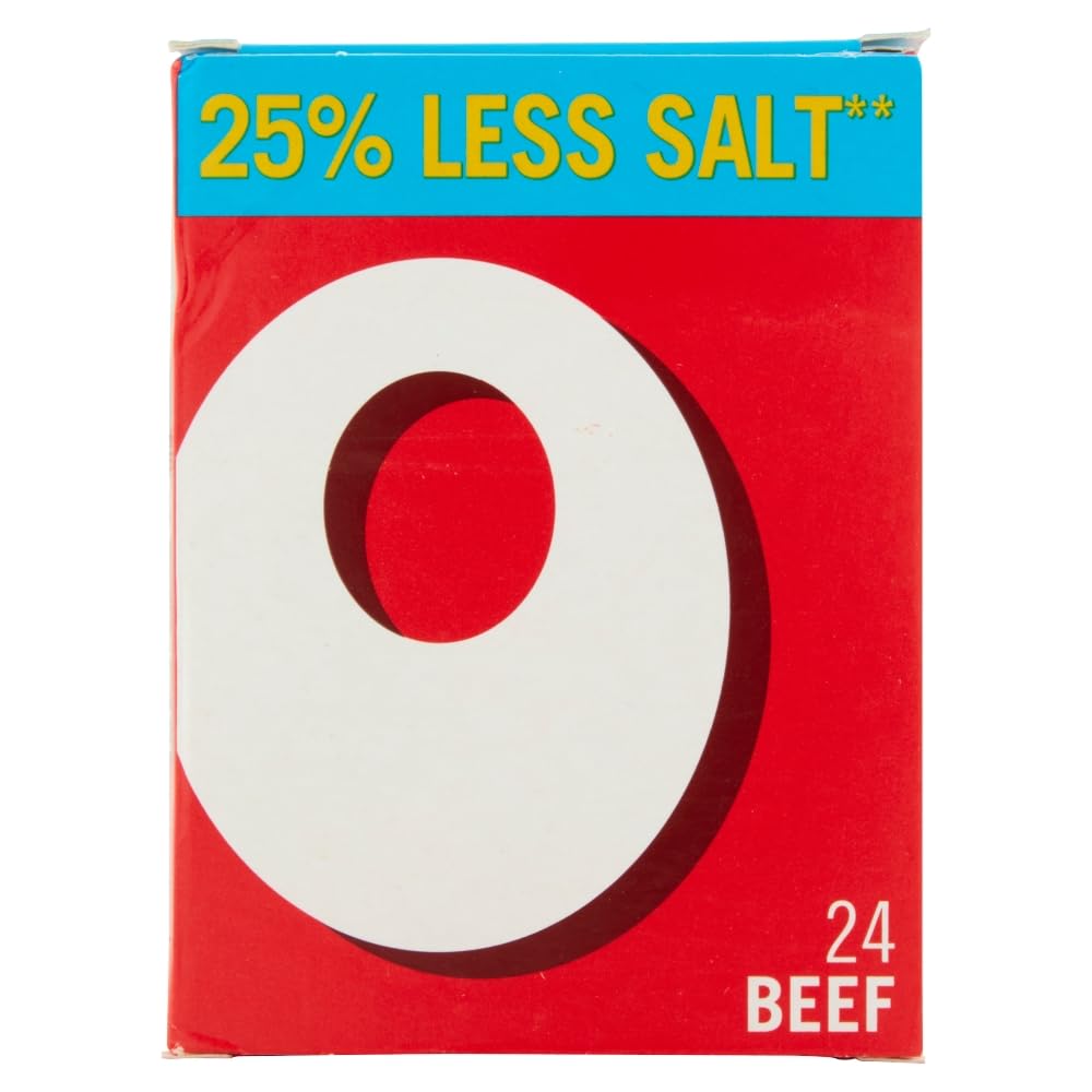 OXO Reduced Salt Beef Stock Cubes - 24 Pack | Big Flavour | 142g 3