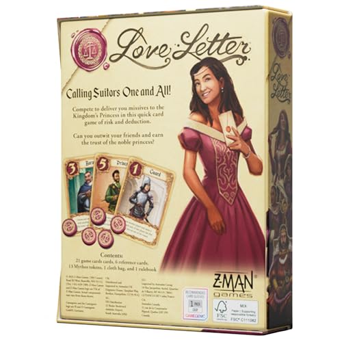 Z-Man Games Love Letter Card Game - Family Strategy Card Game for 2-6 Players 6