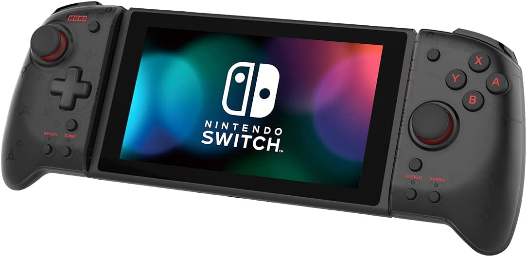 HORI Split Pad Pro (Translucent Black) für Nintendo Switch – Offiziell lizenzierter Controller für den Handheld-Modus