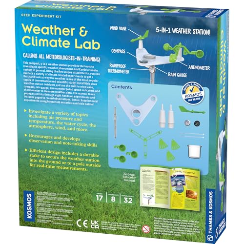 Thames & Kosmos Weather & Climate Lab Science Kit | Ages 6+ | STEM Focused
